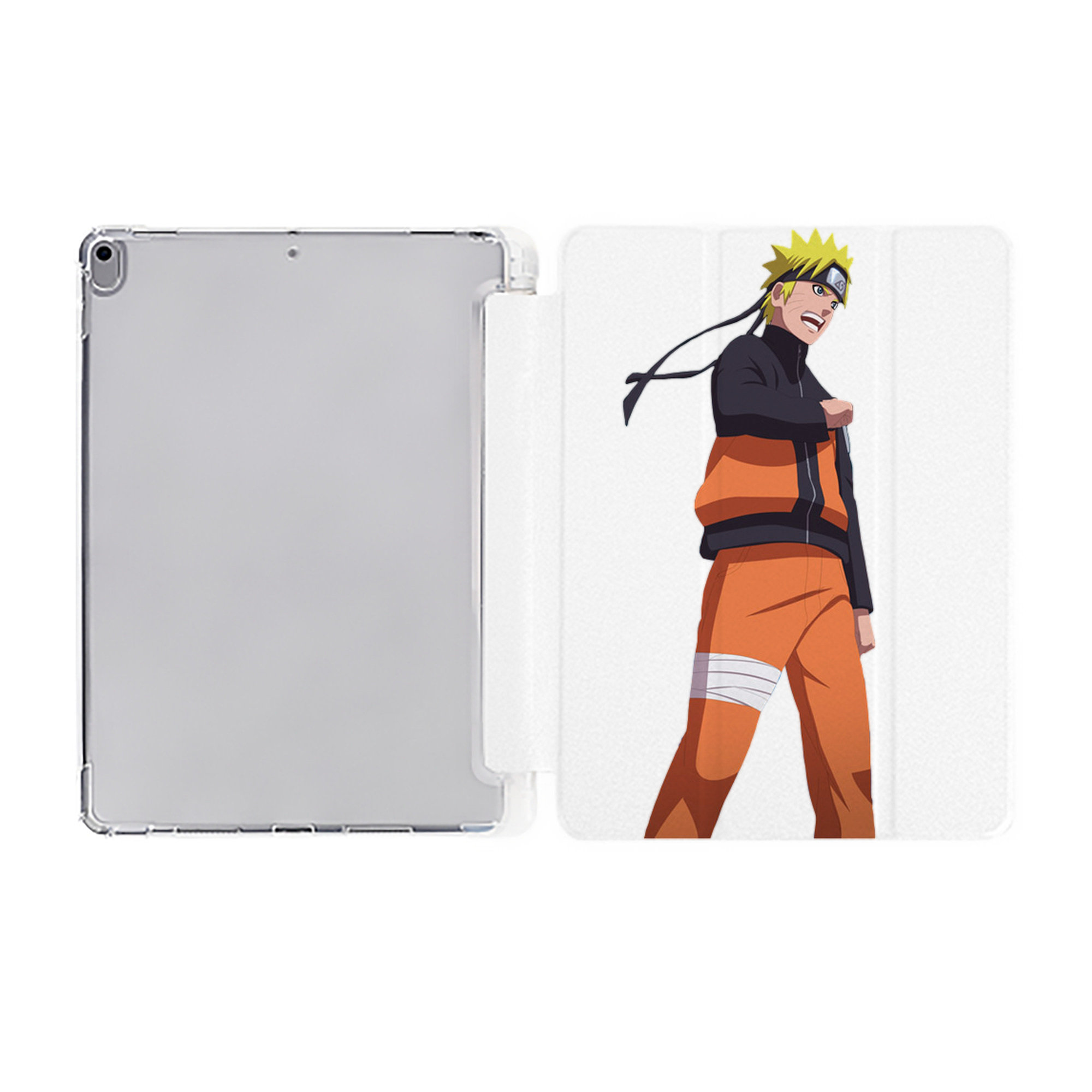 （画像用） NARUTO -ナルト- うずまき ナルト Uzumaki Naruto IPad ケース ペン収納付き 三つ折りスタンド PUレザー×シリコン 対応機種9.5/10.5/10.9インチ